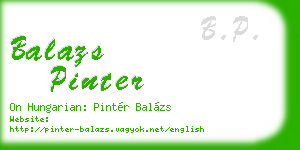 balazs pinter business card