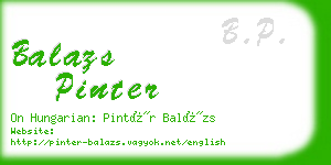 balazs pinter business card
